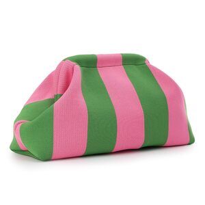 6212 Dumpling Clutch Purse Casual Woven Crochet Handbags Colorblock Clutch